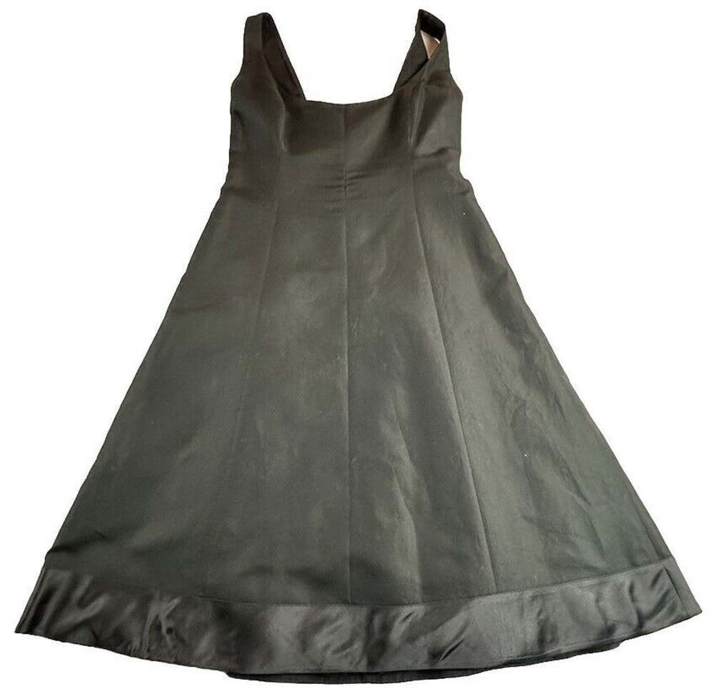 J. Crew Women’s Black Dress Sleeveless Satin Trim Fit & Flare Zip Lined Size 6